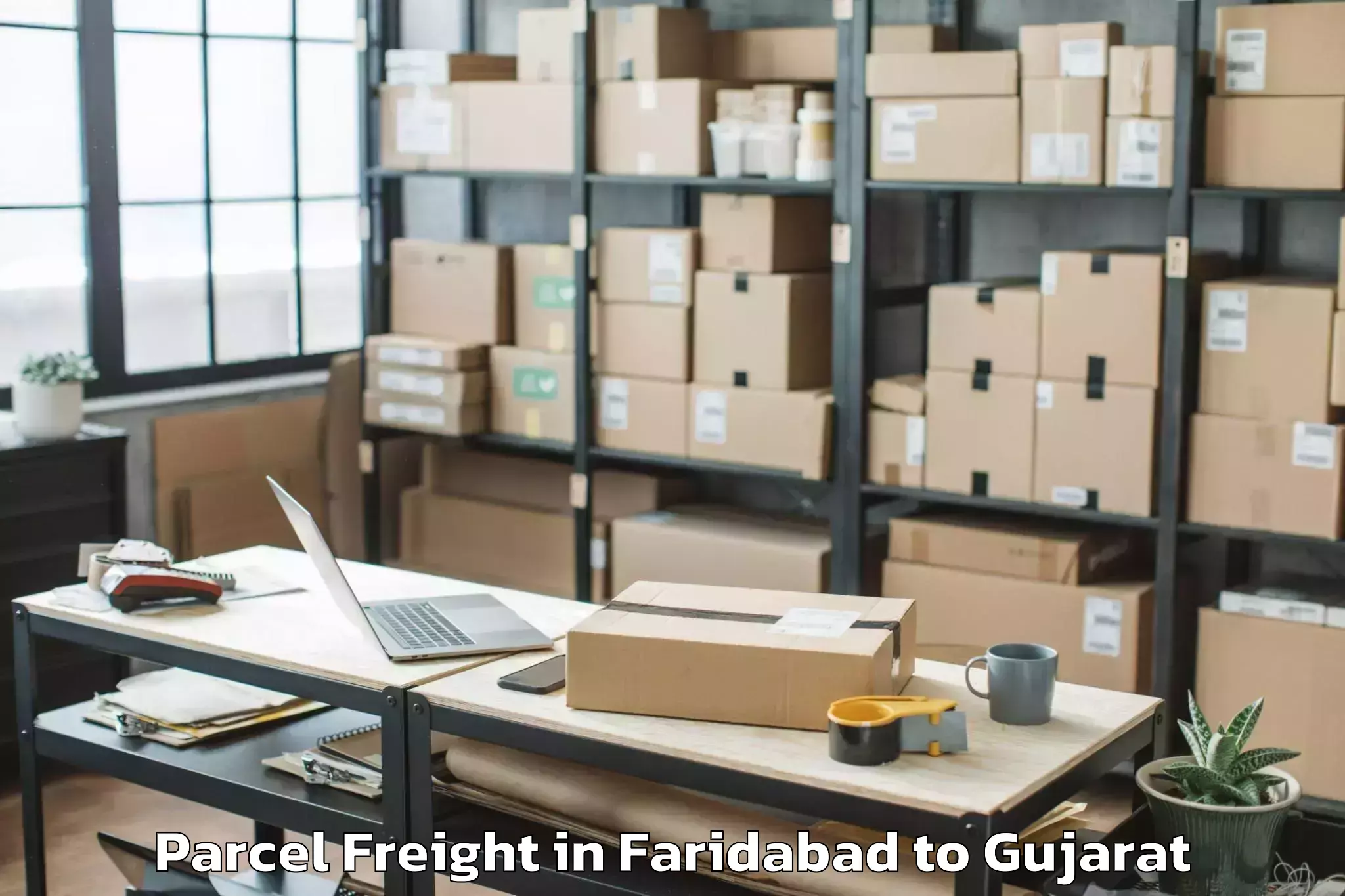 Easy Faridabad to Lavad Parcel Freight Booking